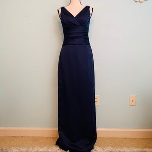 David’s Bridal Long Navy Gown